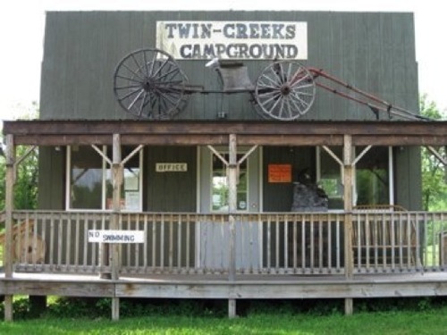 Twin Creeks is a Campground & Disc Golf Course.  We have Tent sites RV sites Rustic cabins as well as 2 cabins with electric.  Rates are low.