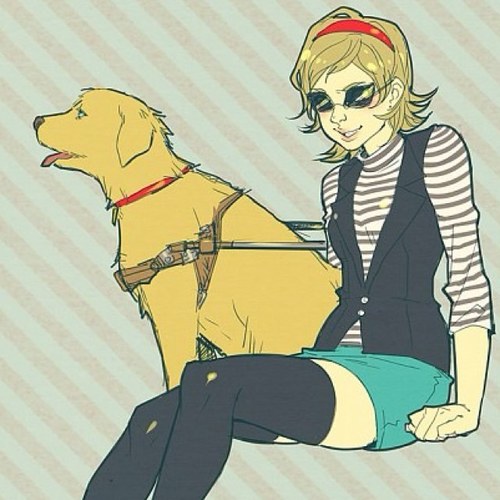 im 16 and im also the wealthy blind girl whose dad was well prepared for the zombie invasion like always dad was right @t3r3zipyr0p3 's human stuck account