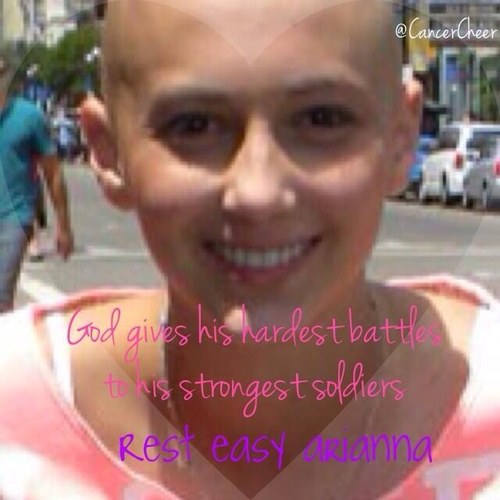 Arianna Reeds passed away from osteosarcoma on July 16. She is another angel flying in the sky.