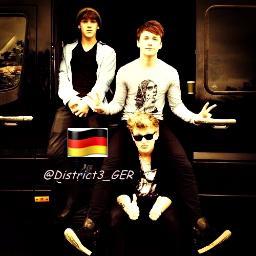 1st German support for the boys - 3/4 are following (@Micky_district3, @District3music & @Dan_district3) just ask for a follow back :)
