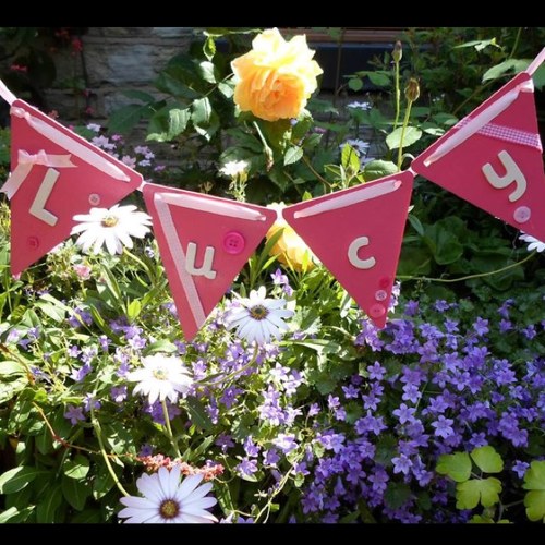Personalised wooden bunting for all occasions. My little business is named after my little lady xxx
