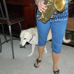 Saxophone playing mom
