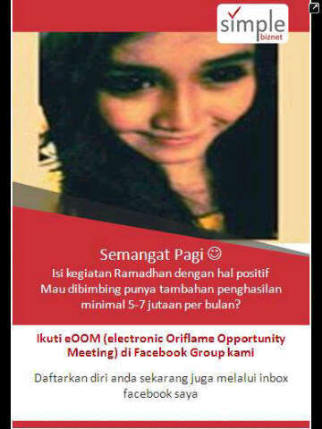MANAGER Oriflame Indonesia
┃ HOST┃Model (Iklan,Photoshoot,Videoclip)┃ Actress,Comedian,Singer┃Owner: @ChasyafaShop .
 saya ajarin sukses yuuk.. :)