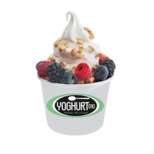 Frozen Yoghurt. Elke dag geopend op het Alexandrium in Rotterdam.
