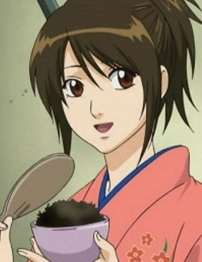 Hi . Shimura Tae desu .. you can call me Otae (お妙) I'm Shinpachi's older sister ane-ue .. work at 'Snack Smile' スナック「すまいる」