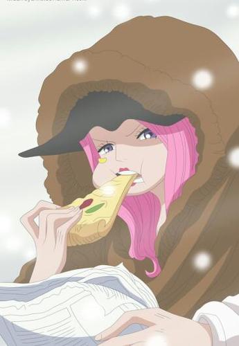 oi! i'm known as jewelry bonney, captain of the bonney pirates. if there's something you want from me you better bring along some food, got that?!