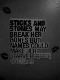 Sticks and stones may break my bones, but words will always hurt me.