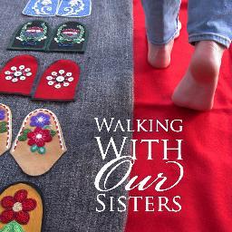 Walking With Our Sisters honours the lives of missing & murdered Indigenous women and girls with more than 1,800 moccasin tops, in over 25 cities. #WWOS