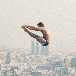 Grew up afraid of heights and water.  Became known for flipping off of high platforms into water.