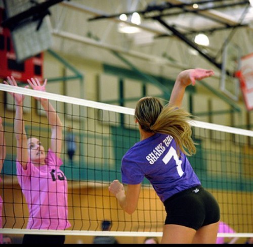 Volleyball's my passion, spandex's my fashion. Outside hitter. So many volleyball problems.