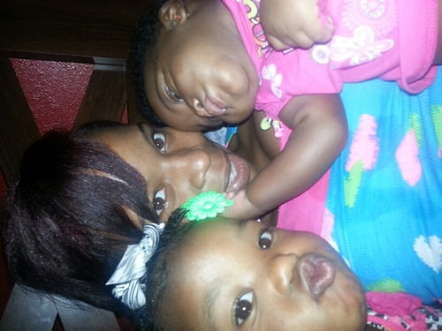 Taking care of mii daughters Sha'Kyri Crisyhanae Sheppard and Sha'Kyna Crisjhanae Sheppard to tha fullest!!