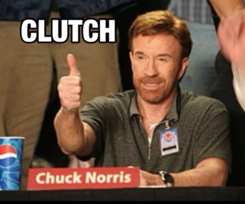 Clutch - (adj.) done or accomplished in a critical situation; dependable in crucial situations #clutch