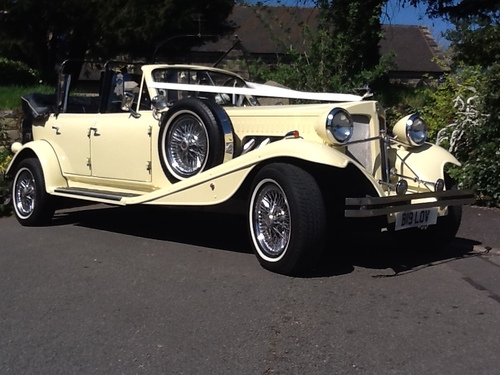 Beautiful Beauford Wedding Car located in the Staffordshire Area.  Outstanding prices. More info visit http://t.co/kVwG1I9Z6o