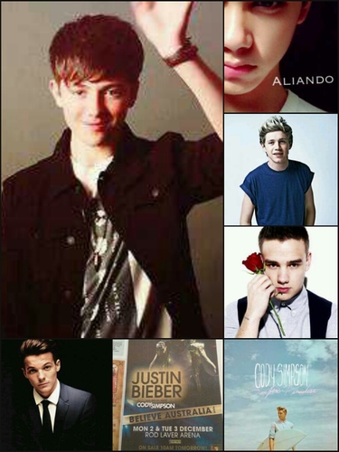 justin bieber,greyson chance,madi jane,cody simpson.i love all! and i follow everyone near them
