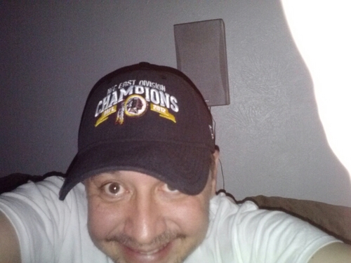 funnyskins74's profile picture. Number 1  Redskins Fan (REDSKINS)  No Matter What ! Caps/Wizards/Mets/JGR/Huey Lewis/DC native living in MT/comedian /married/father of 3 beautiful girls!