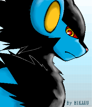 A Luxray with a rather defined personality. Also charged with a fiesty temper. My half sister: @ReaperTheHD