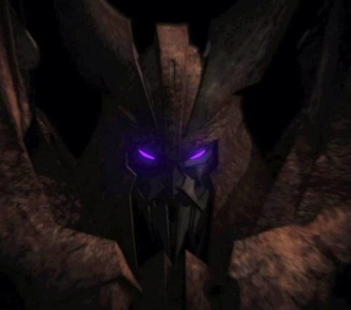 I...am unicron...the most powerful being in the universe...I rule cybertron and I hunger for war and power.