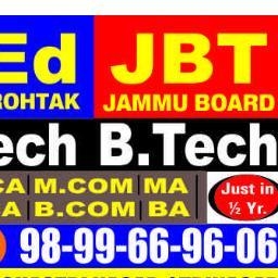 BED/JBT/BFA/NPTT(reg classes)(JAMMU/MDU)with free ctet,artncraft,books,online material,Authorised by ksou,mgu,lpu.9899669606.(MA,BA,BPP,BCOM,POLYTECHNIC,etc)