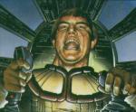 Drives giant robots grudgingly