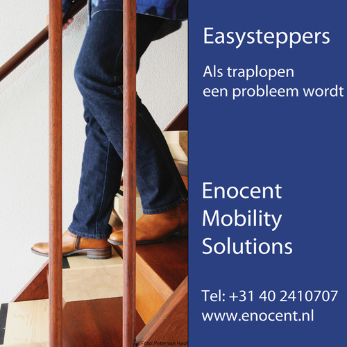 De Easysteppers bestaan uit stevige tussentreden(= tussenstap) voor uw eigen trap waardoor u met halve treden de trap op en af kunt lopen.