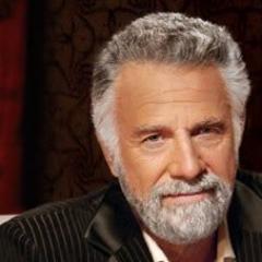 He doesn't always tweet, but he Stays Thirsty while he does: The Most Interesting Man in the World, and @twitter. Parody Account.