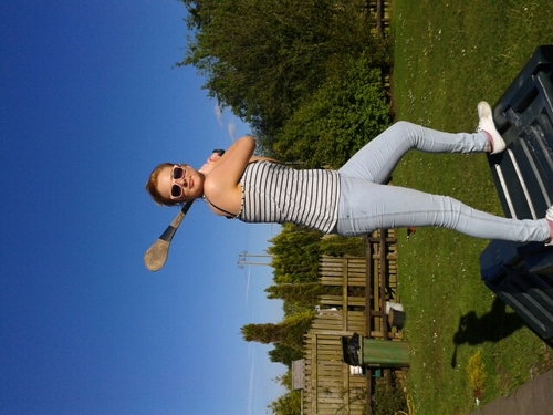 Roscrea. Camogie player. Ya ok il give you my autograph !