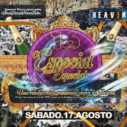 Uma releituara dos grandiosos show da Heaven Disco. Heaven 16 Anos - 17 de Agosto l Sábado || Inf: (34) 9144-5900 // (34) 9161-2644