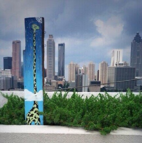 Just a big giraffe painting little giraffes. #fafatl