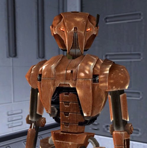Recitation: As an assassination droid, it is my primary function to burn holes through meatbags that are to be removed from the galaxy.
