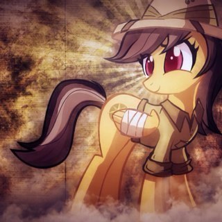 daring do! The best adveture pony there is! Oh, @mlp_greyStreak's twin sister.
