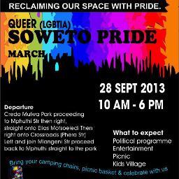 SOWETO Pride is aimed at expressing and celebrating, our identities, activism and resilience as black lesbian, gay, bisexual, transgender community.