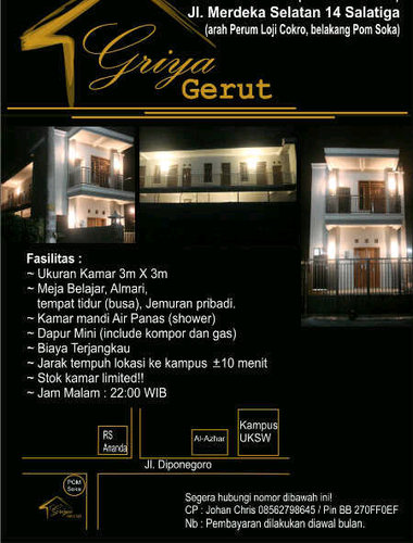 Welcome 2 #GriyaGerut for men onleh!        Jl. Merdeka Selatan 14 #Salatiga - Jateng. CP: @Johanchrist5 — +628122920361