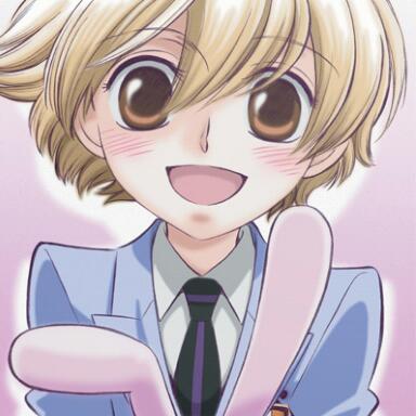 hi!I'm Mitsukuni Haninozuka or honey-senpai for short!I'm in the host club!I love cake and candy!right usa-Chan? who want some cake with me?