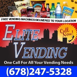 Since 2002, Elite Vending has excelled in food service business.   We have never a customer due to service.  Serving N. GA and Atlanta (678) 247-5328