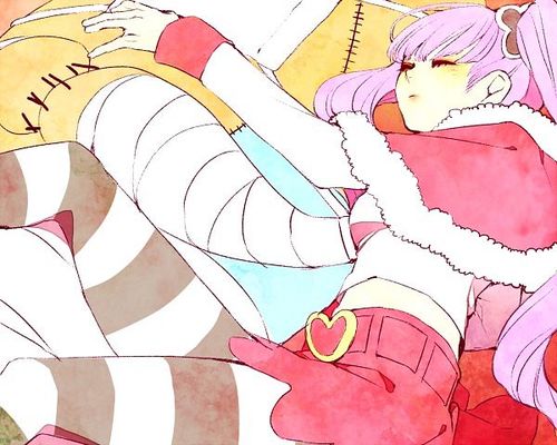 Perona, former underling of shichibukai Moria, ate the horo horo no mi, 2 years stuck with Roronoa Zoro. don't comment! that's not cute!