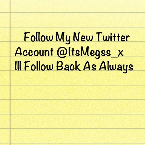 MegannWbu's profile picture. Follow my new account @Itsmegss_x i follow straight back as always,maybe give shout outs too?
