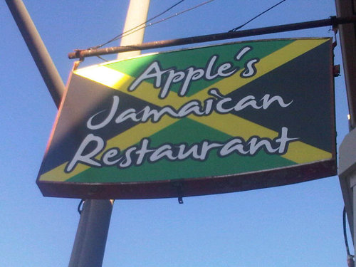 Apple's Jamaican Restaurant (formerly AppleBerry Cafe) serving the best jamaican food in town is located at King & Locke.