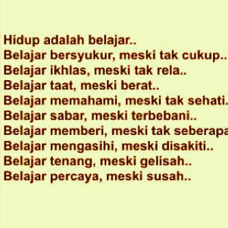 Islam Adalah AgamaKu, Allah Adalah TuhanKu, Rasulullah S.A.W Adalah NabiKu, Al-qur'an Adalah KitabKu.