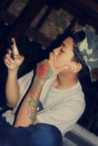 Rose FLower & skate boarding