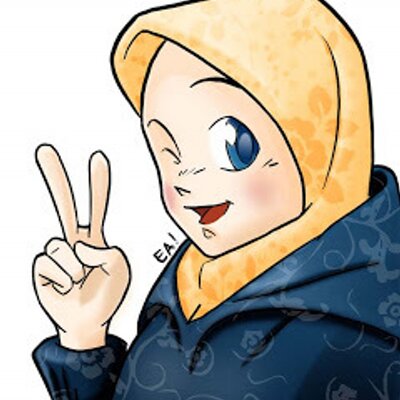 Gambar Animasi Wanita Berhijab Tomboy 