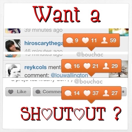 follow @officialshoutouts_321 on insta! FREE SHOUTOUTS FOR EVERYONE!!!