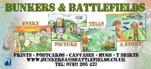 Bunkers and Battlefields have designed in collaboration with artist Jon Paul McCarthy, four war/golf inspired caricature pictures.