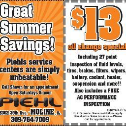 At Piehl in Moline our goal is the to maintain the highest level of customer service no matter the cost.