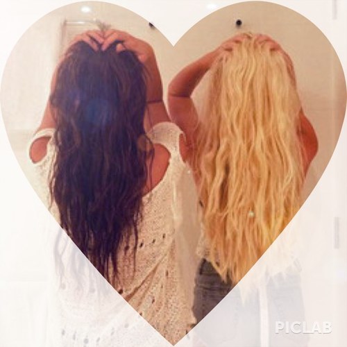 Blonde & Brunette bestfriends. 
Growing up together. 
And sticking together through it all.