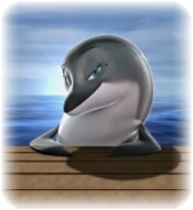 Doris the dolphin, sister of Francis Blowhole. 
You may know me from The Penguin Who Loved Me :)
#ThePenguinsOfMadagascar