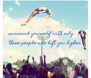 surround yourself with people who lift you higher • level 4 cheerleader • the legend of the phoenix will rise once again, idaho cheer, we came to win ♥