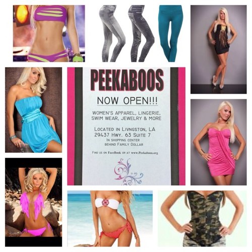 PeekaboosLP's profile picture. Peekaboos NOW OPEN Women's Apparel, Lingerie, Corsets, Jewelry, Dresses, and much more!!! Check out our facebook http://t.co/AKvw4VI7od