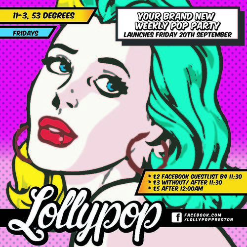 Cool Pop & Guilty Pleasures club night. Launching at 53 Degrees this September!