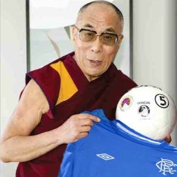 I found the Rangers last lifetime!. Now the club has a new corporate body and I have a new human one.  They're still the Gers I'm still the Buddhist Master..