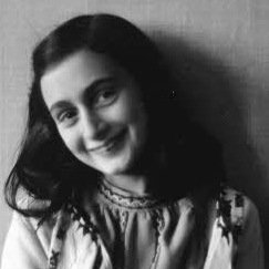 Anne Frank - young, innocent girl who perished in Nazi concentration camp Bergen-Belson during the Holocaust.
